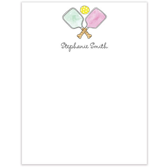 Pink Pickleball Flat Note Cards